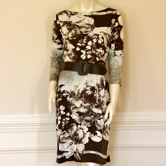 ABS COLLECTION BOATNECK BELTED DRESS - US MEDIUM - Picture 3 of 7